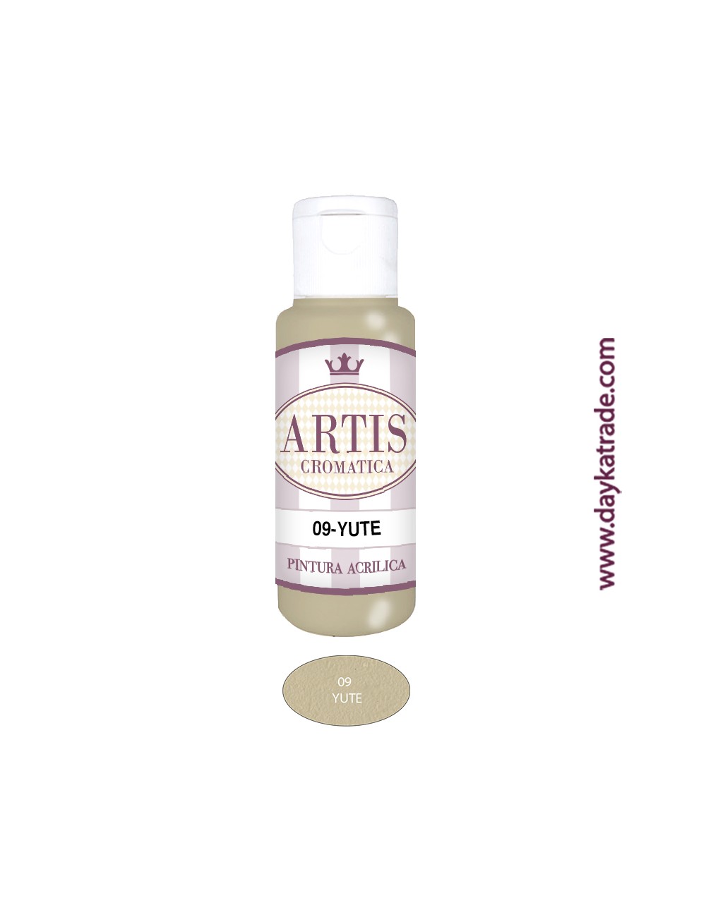 nº 09 yute (60ml) pintura acrilica artis cromatica