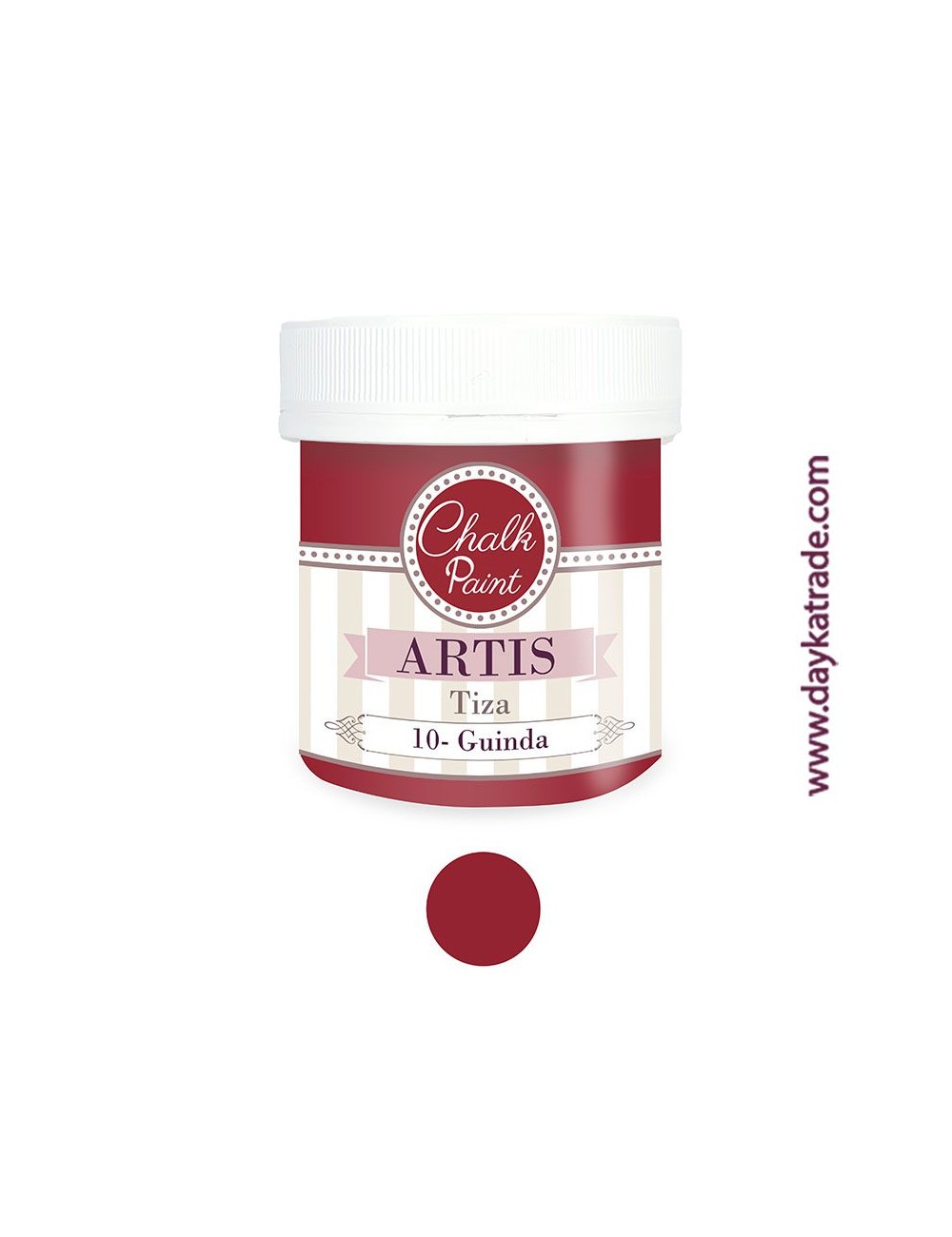 nº 10 guinda pintura tiza chalk paint artis 250 ml