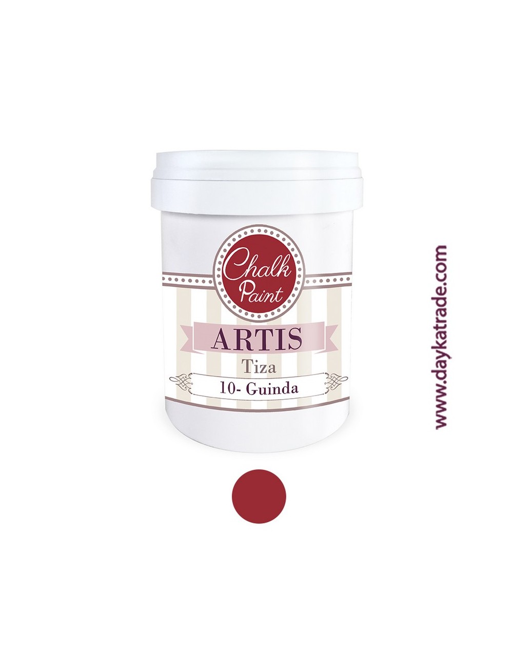 nº 10 guinda pintura tiza chalk paint artis 750 ml
