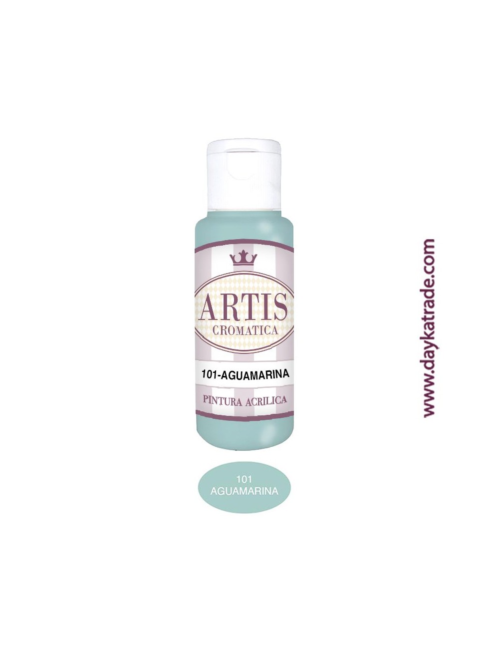 nº 101 aguamarina (60ml) pintura acrilica artis cromatica
