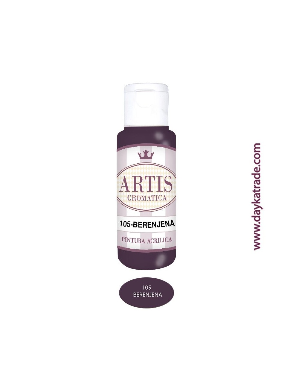 nº 105 berenjena (60ml) pintura acrilica artis cromatica