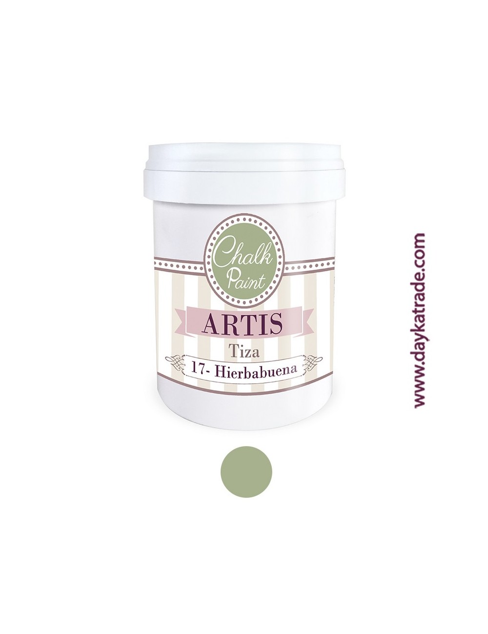 nº 17 hierbabuena pintura tiza chalk paint artis 750 ml