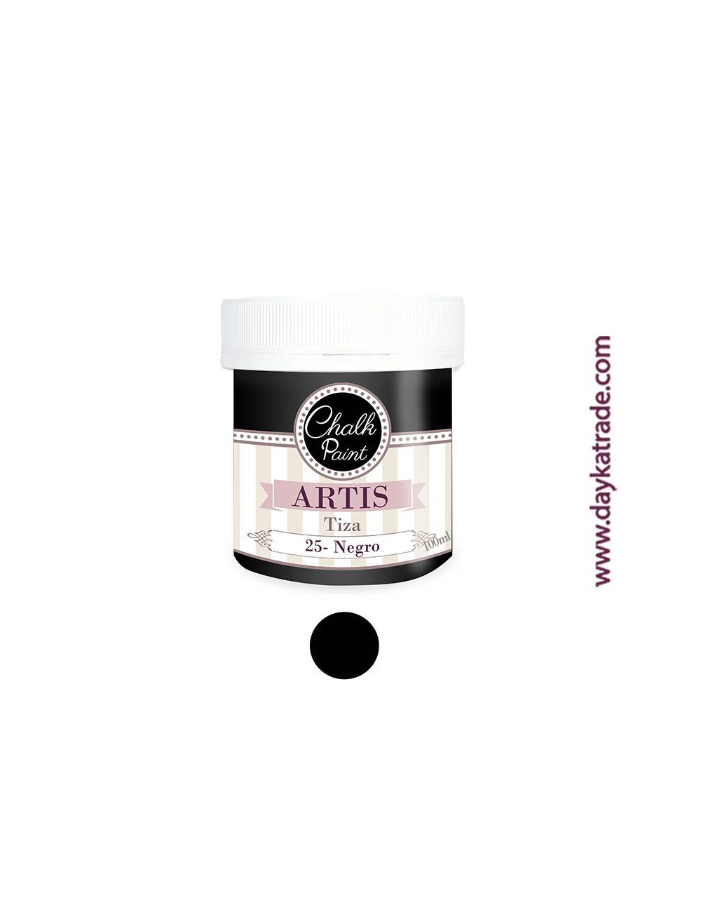 nº 25 negro pintura tiza chalk paint artis 100 ml