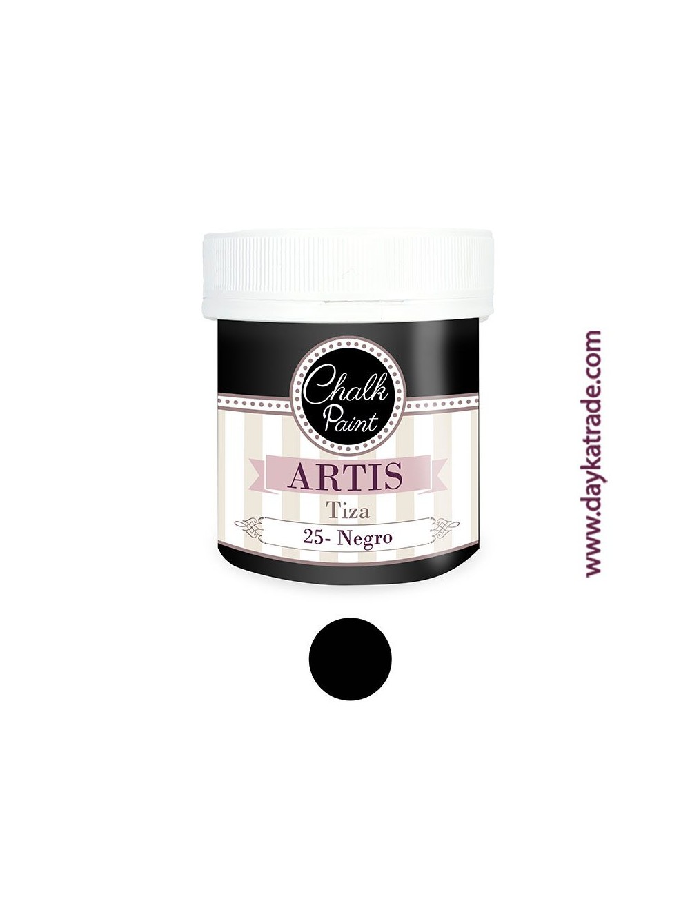 nº 25 negro pintura tiza chalk paint artis 250 ml