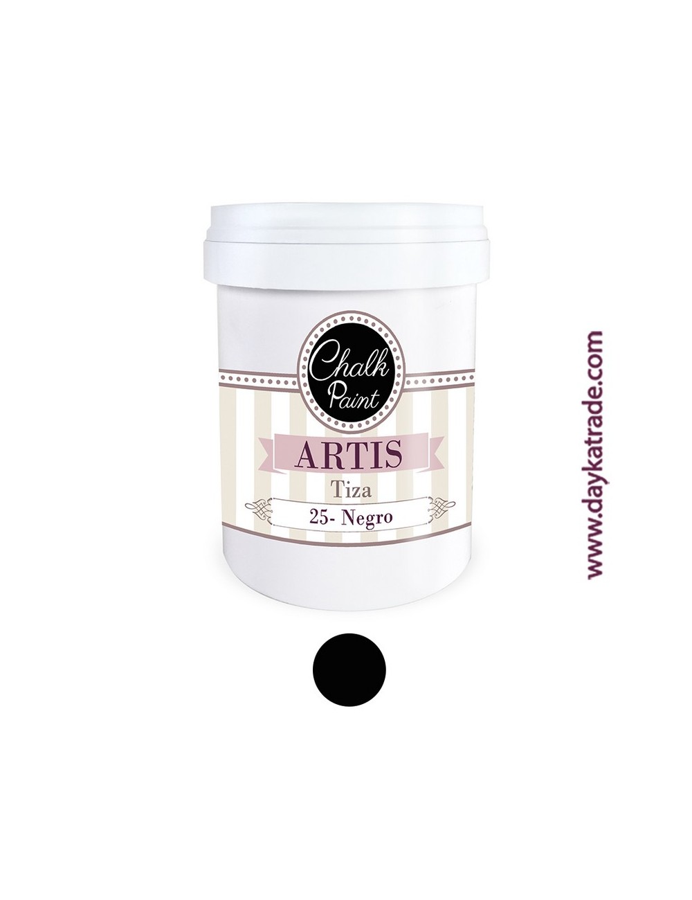 nº 25 negro pintura tiza chalk paint artis 750 ml