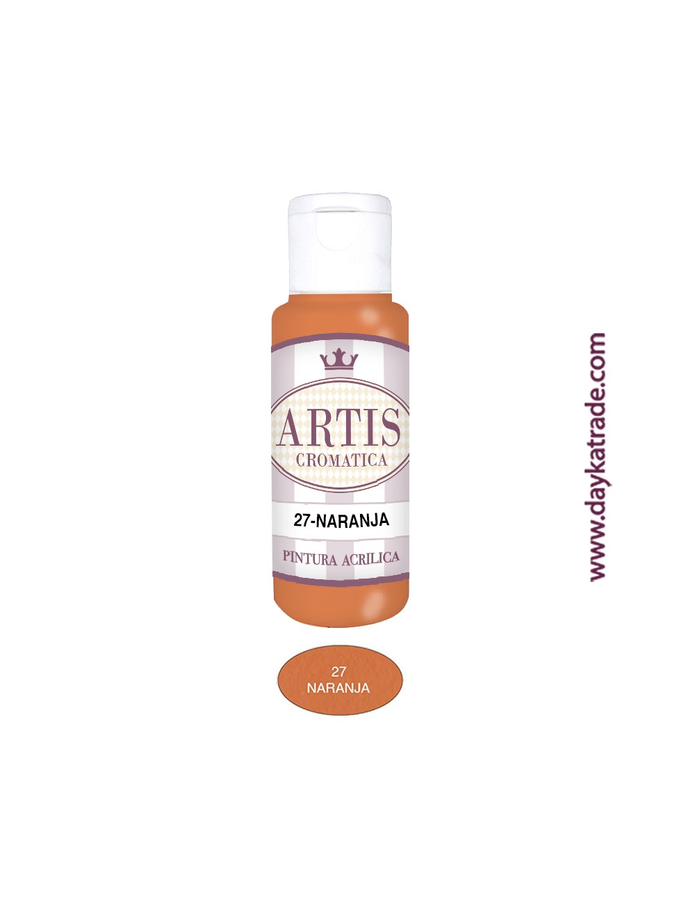 nº 27 naranja (60ml) pintura acrilica artis cromatica