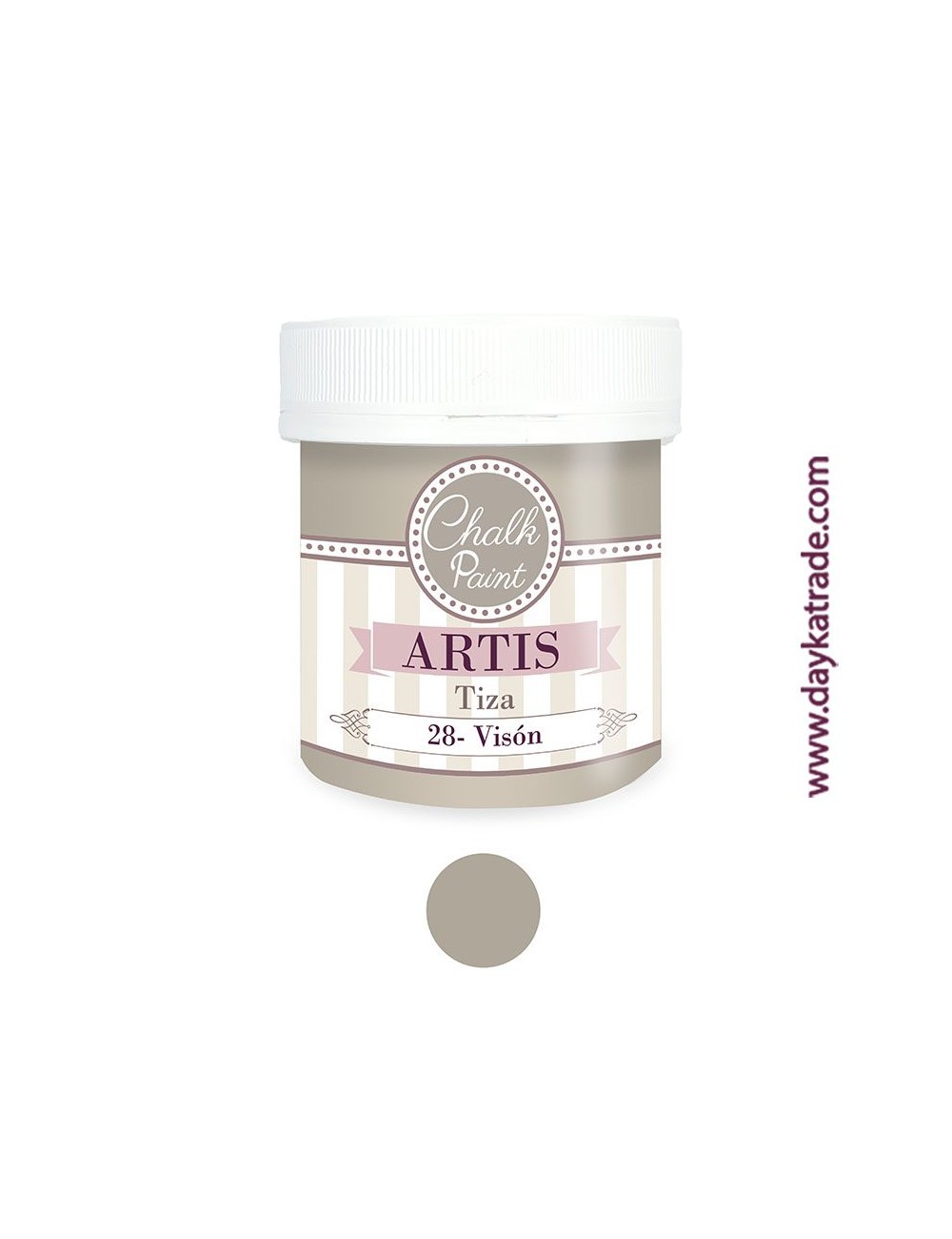 nº 28 visón pintura tiza chalk paint artis 250 ml