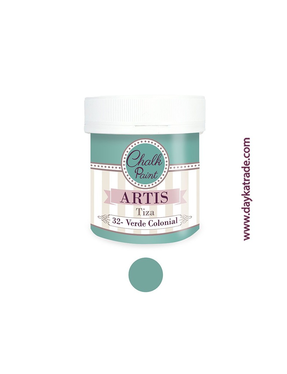 nº 32 verde colonial pintura tiza chalk paint artis 250 ml