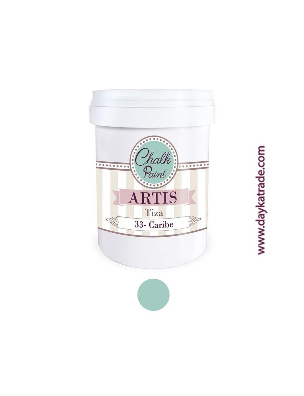 nº 33 caribe pintura tiza chalk paint artis 750 ml