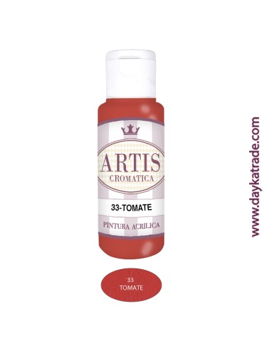 nº 33 tomate (60ml) pintura acrilica artis cromatica