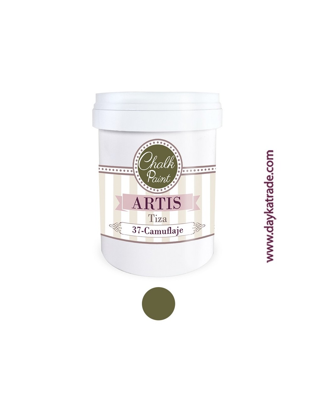 nº 37  camuflaje pintura tiza chalk paint artis 750 ml