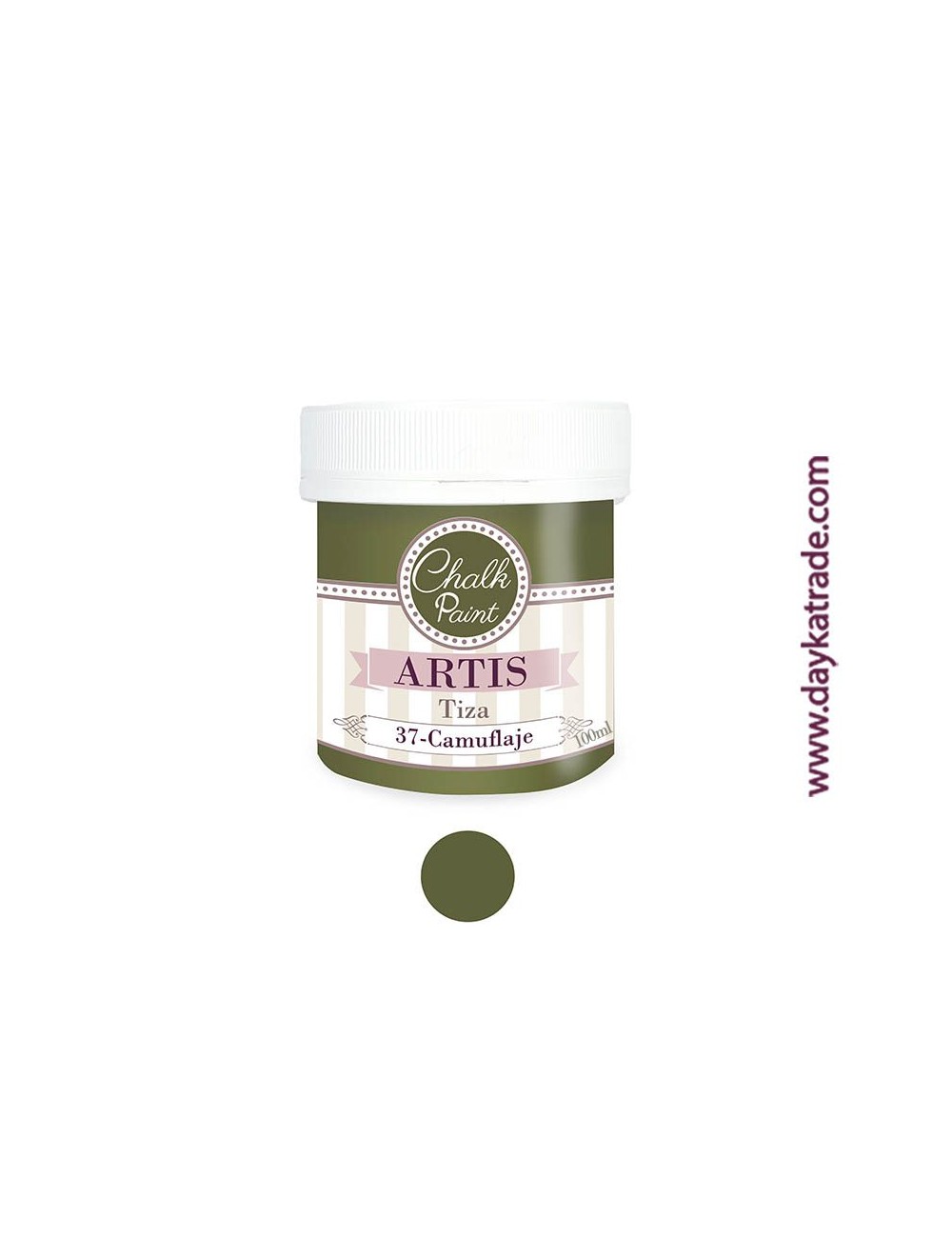 nº 37 camuflaje pintura tiza chalk paint artis 100 ml