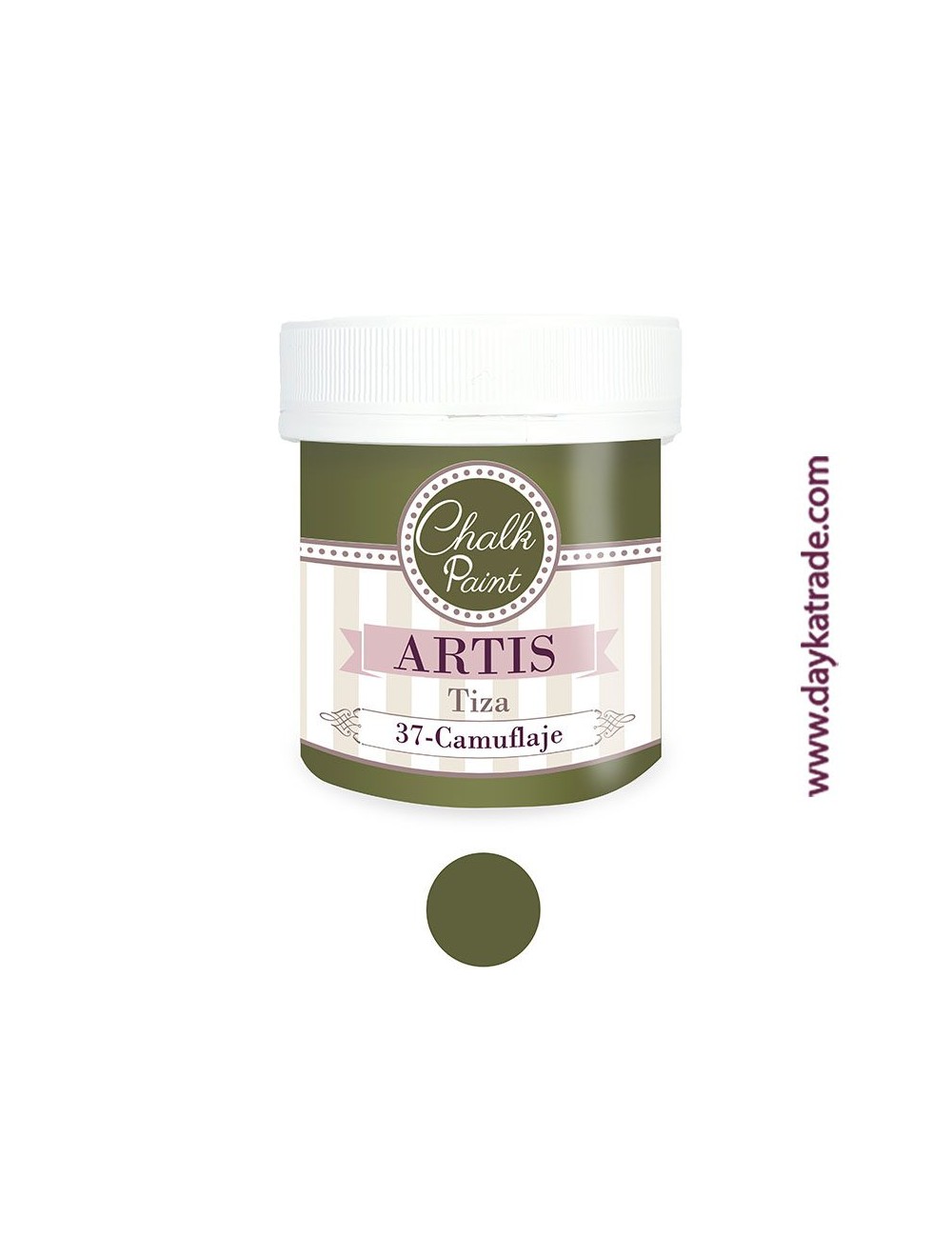 nº 37 camuflaje pintura tiza chalk paint artis 250 ml