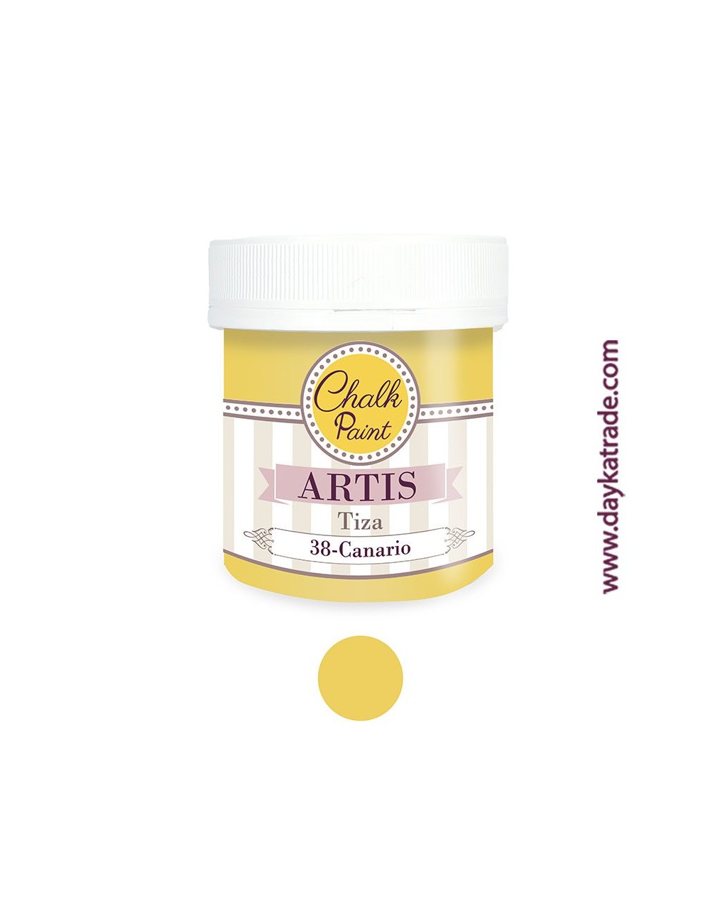 nº 38 canario pintura tiza chalk paint artis 250 ml