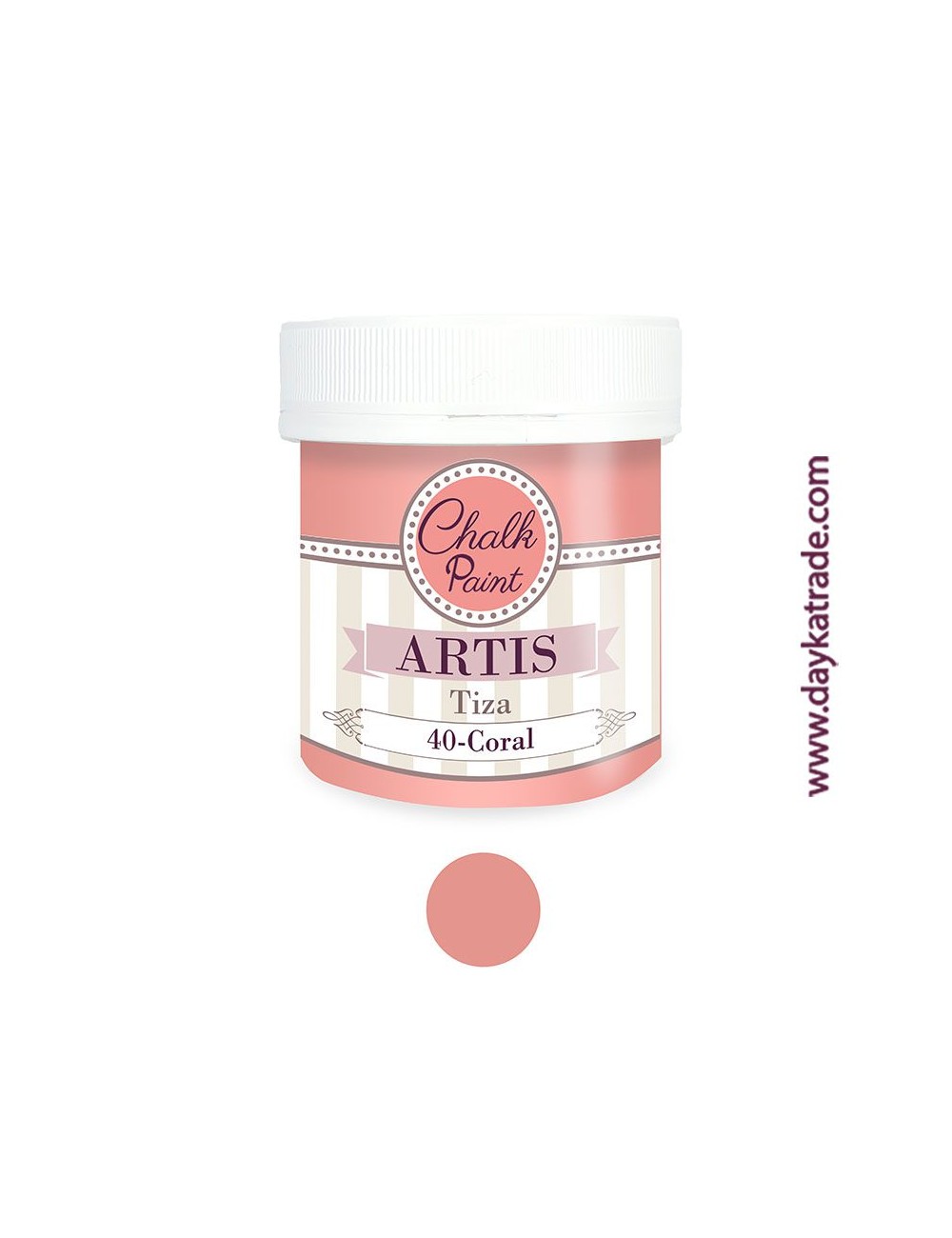 nº 40 coral pintura tiza chalk paint artis 250 ml