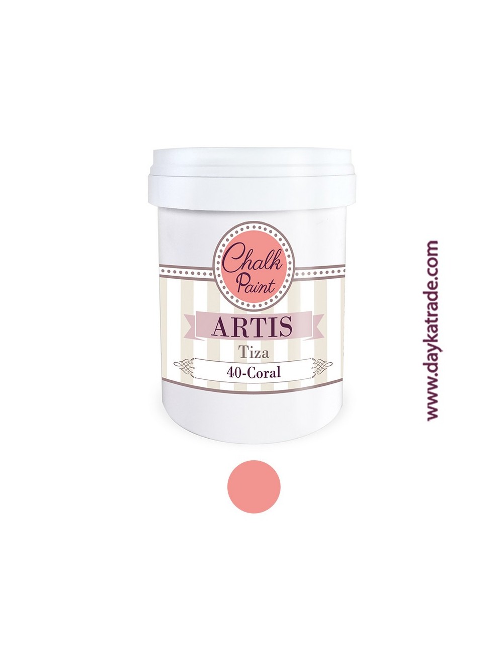 nº 40 coral pintura tiza chalk paint artis 750 ml