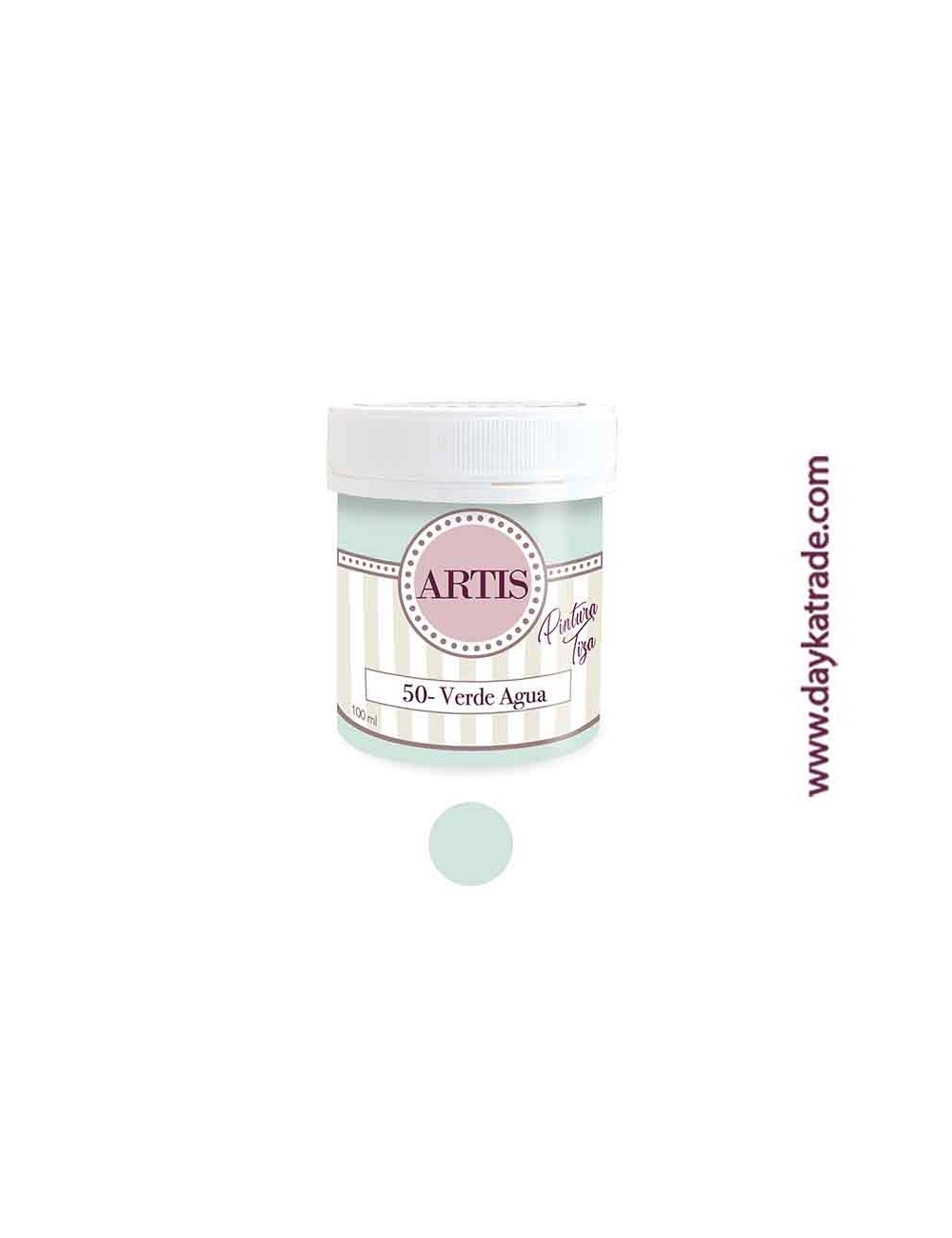 nº 50 verde agua pintura tiza chalk paint artis 100 ml
