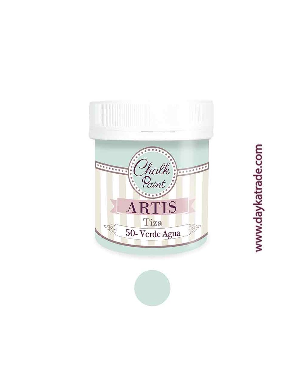 nº 50 verde agua pintura tiza chalk paint artis 250 ml