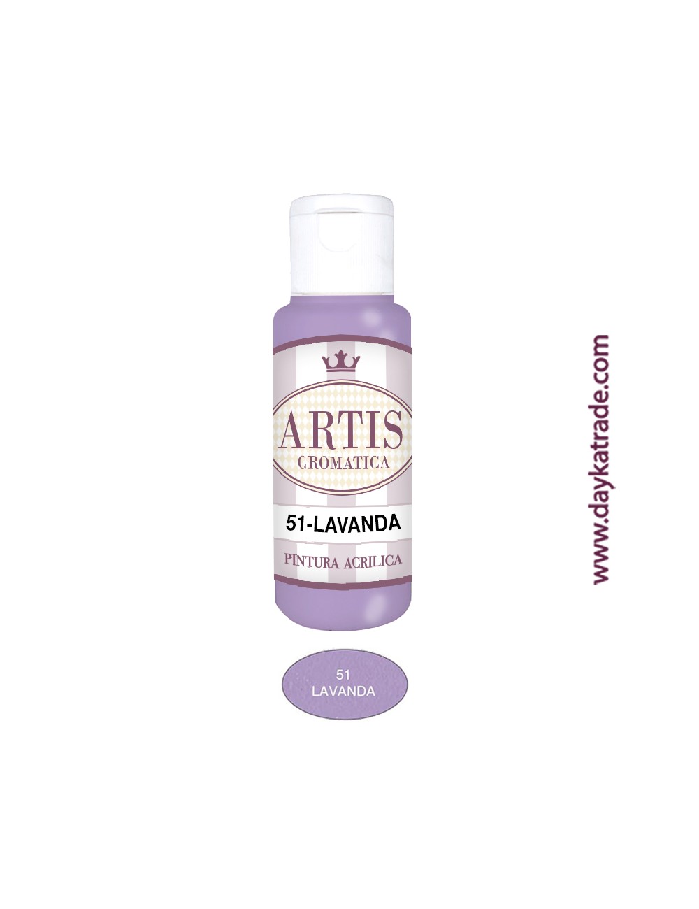 nº 51 lavanda (60ml) pintura acrilica artis cromatica