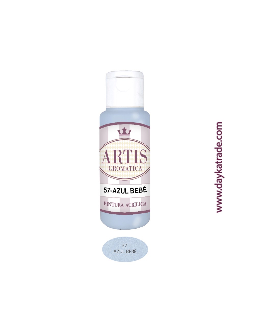 nº 57 azul bebé (60ml) pintura acrilica artis cromatica