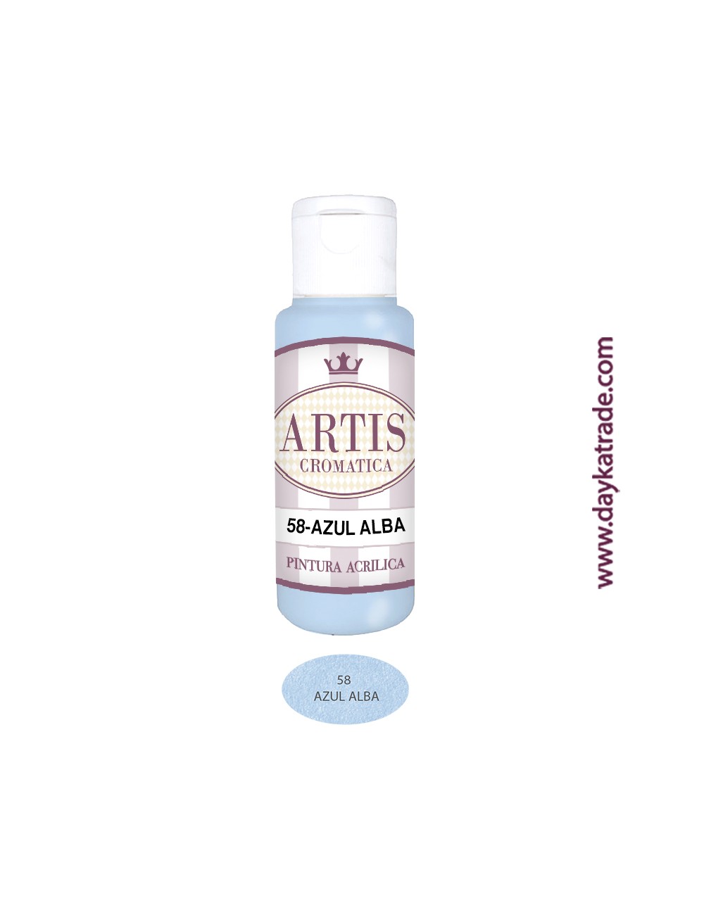 nº 58 azul alba (60ml) pintura acrilica artis cromatica