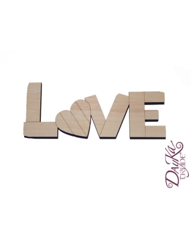 Palabra "love" en madera