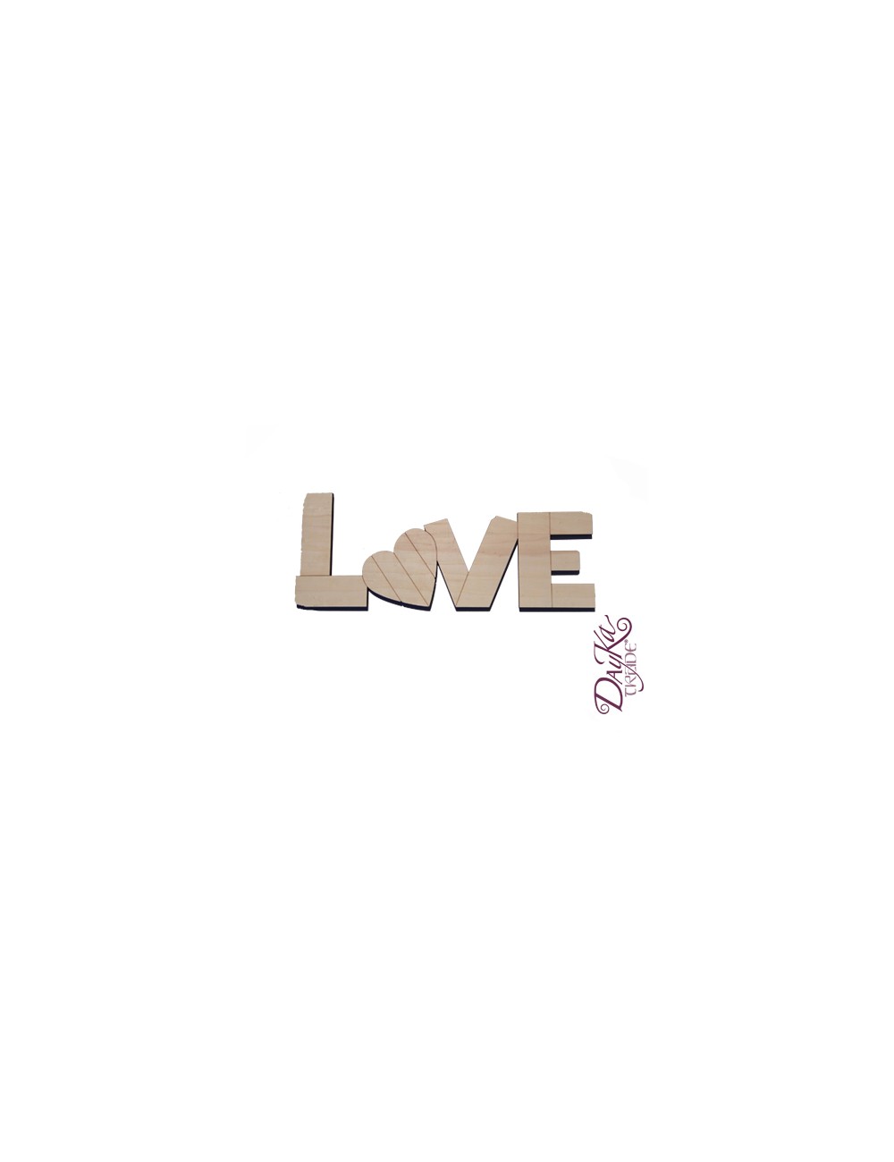 Palabra "love" en madera