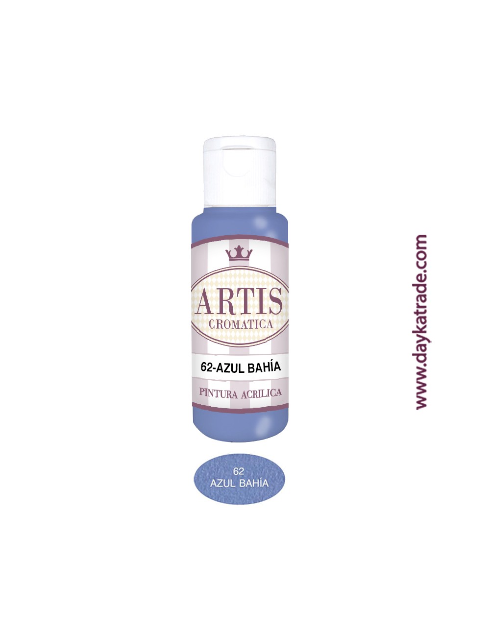 nº 62 azul bahia (60ml) pintura acrilica artis cromatica