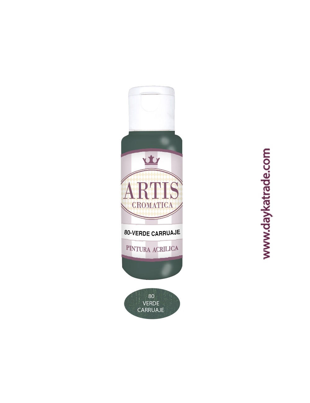nº 80 verde carruaje (60ml) pintura acrilica artis cromatica