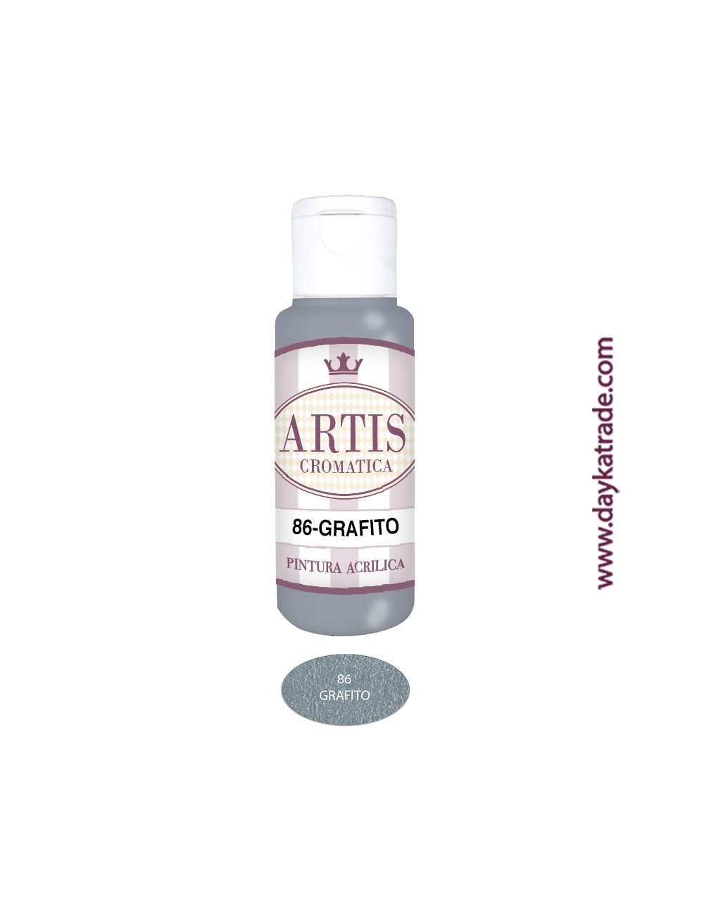 nº 86 grafito (60ml) pintura acrilica artis cromatica