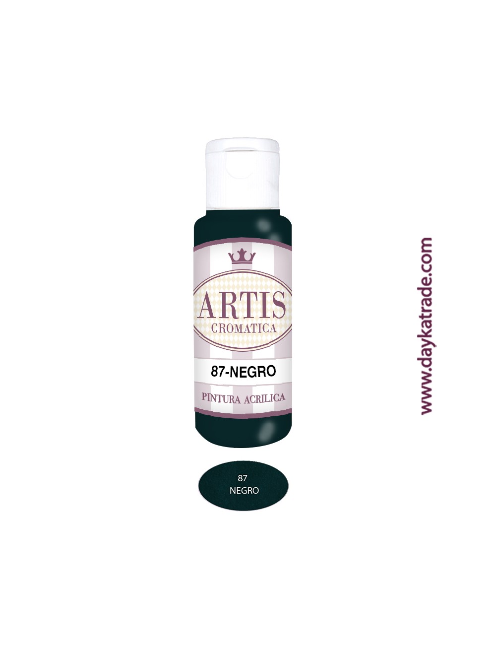 nº 87 negro (60ml) pintura acrilica artis cromatica