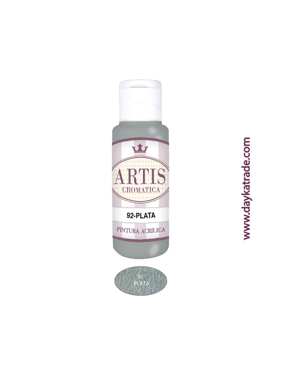 nº 92 plata (60ml) pintura acrilica metalizada
