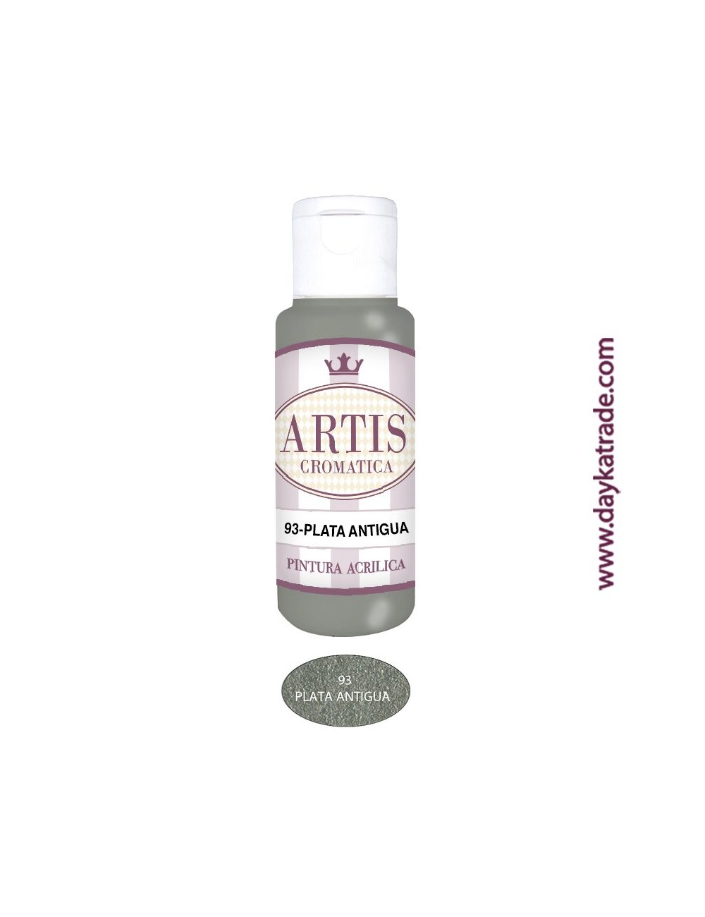 nº 93 plata antigua (60ml) pintura acrilica metalizada
