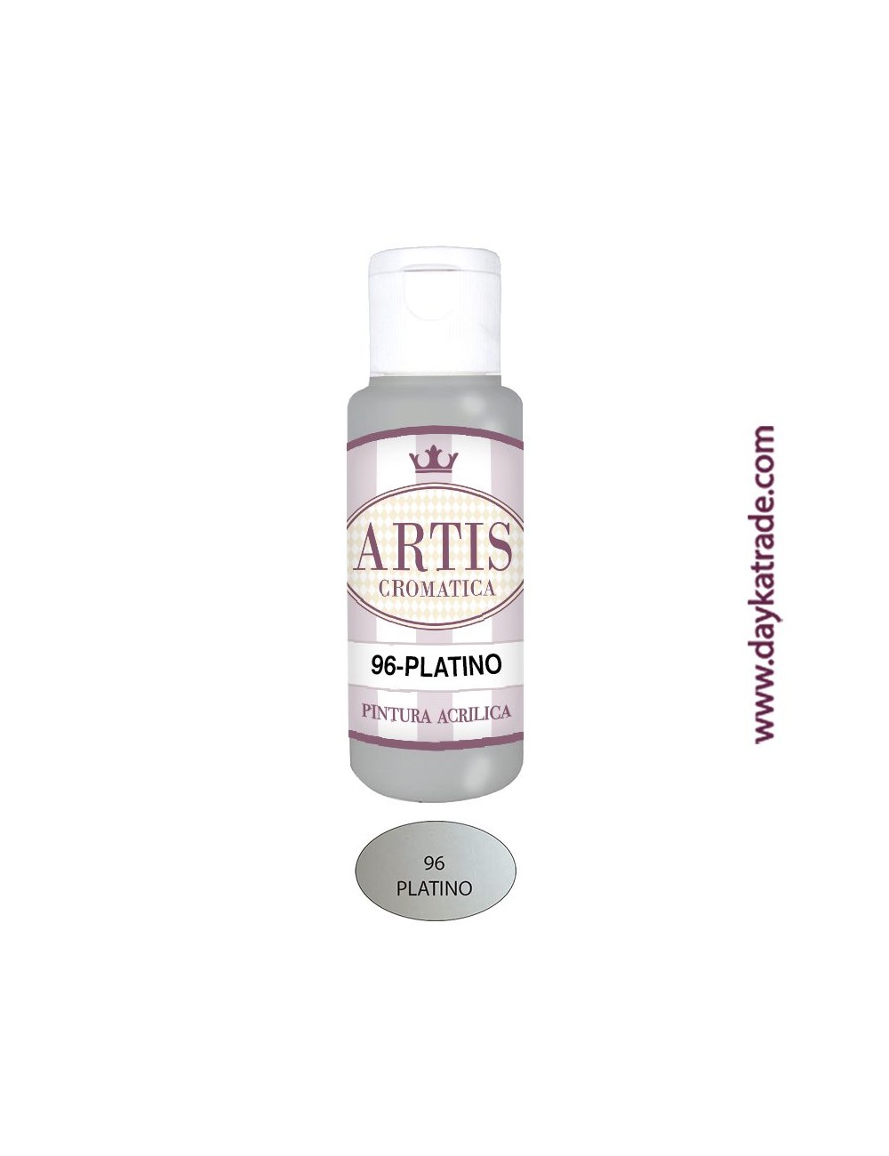 nº 96 platino (60ml) pintura acrilica metalizada