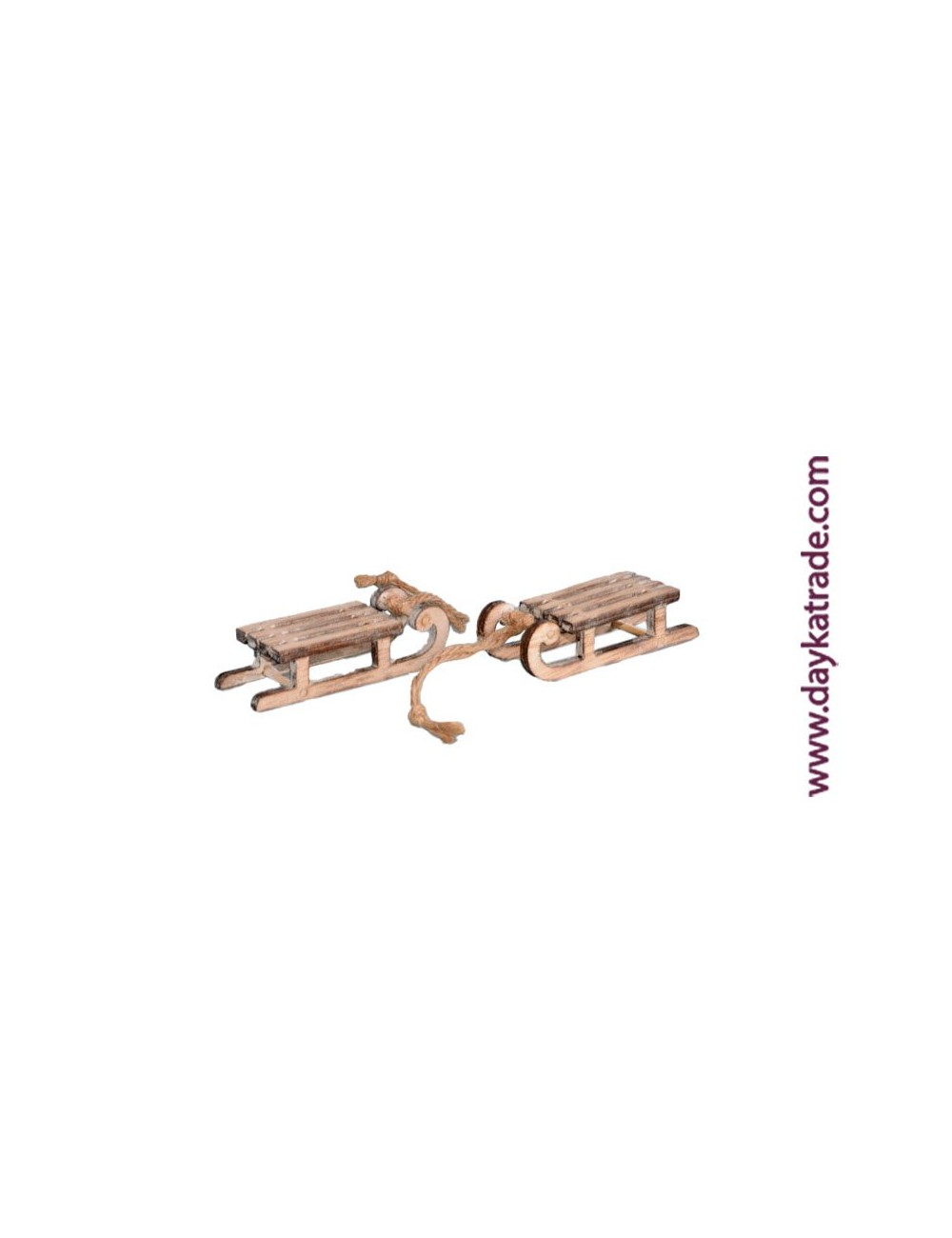 pack 12 trineos de madera