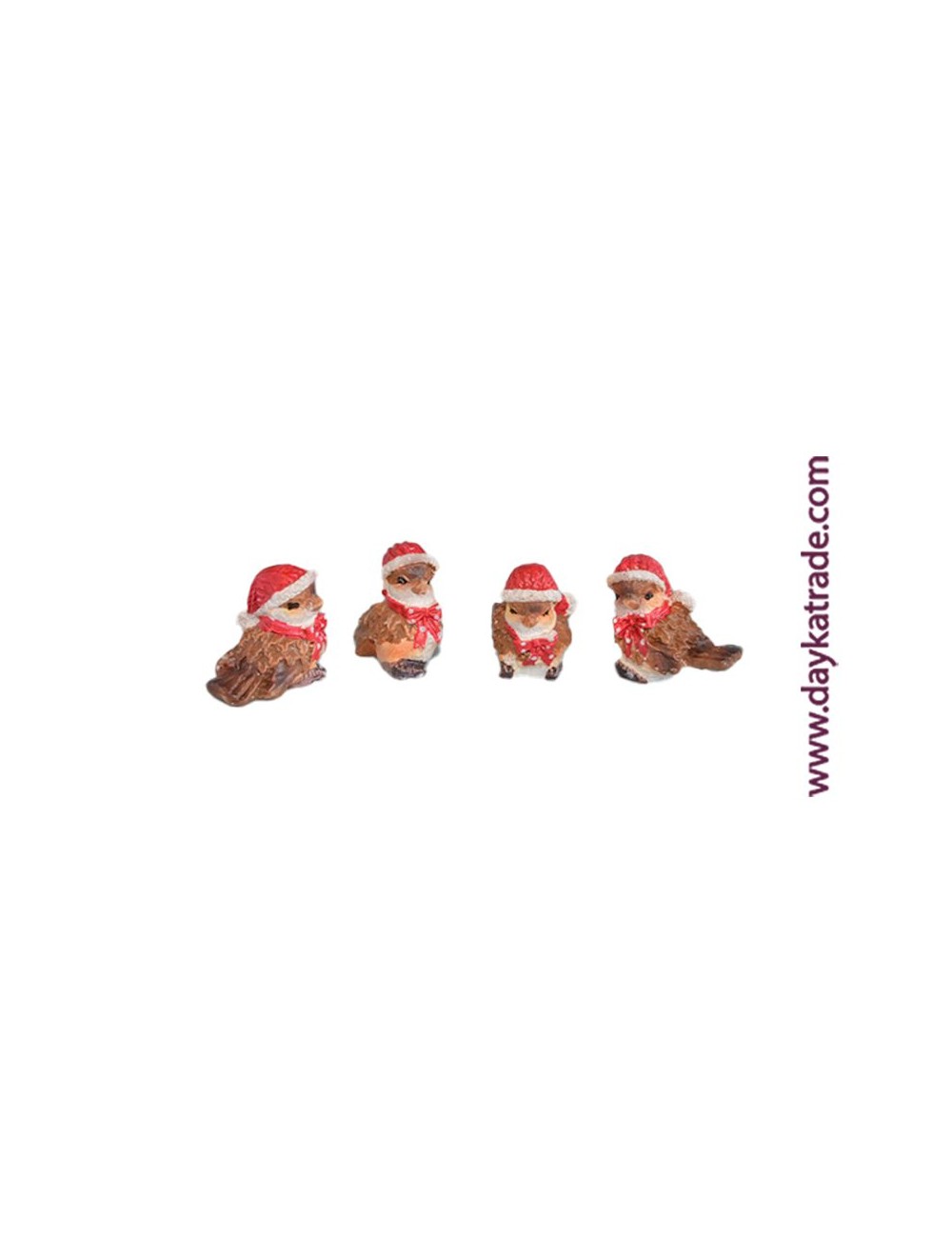 pack 4 mini-pájaros de Navidad
