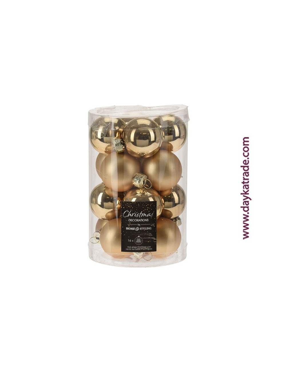 pack de bolas de Navidad oro