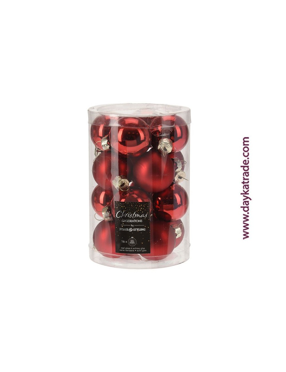 pack de bolas de Navidad rojo