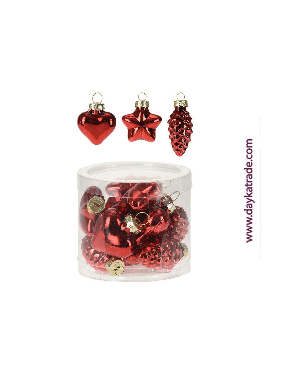 pack de decoración del árbol de Navidad rojo