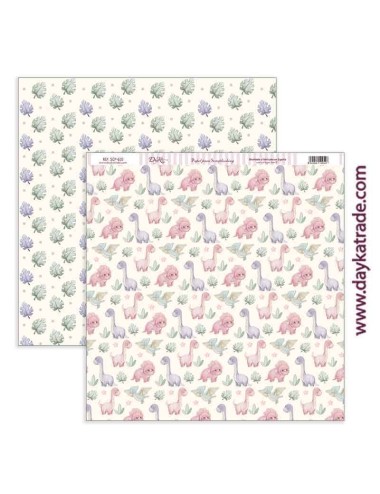 Papel scrap colección de bebé "Puro Amor rosas"