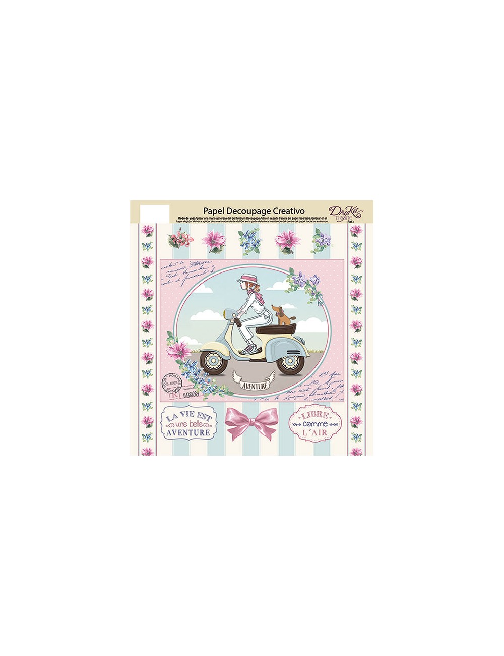 papel decoupage artis de dayka trade chica moto