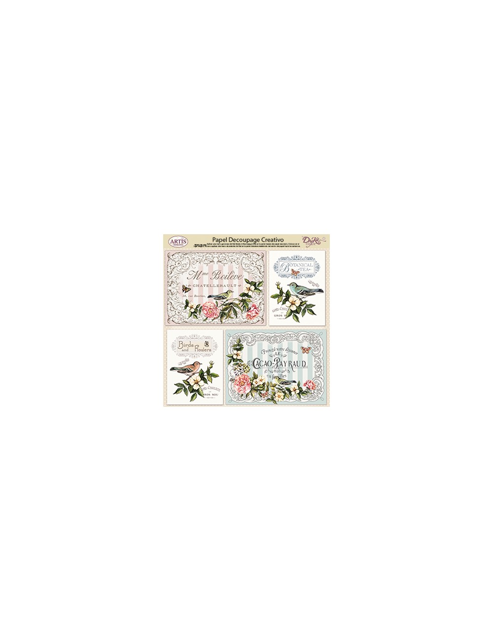 papel decoupage artis de dayka trade flores
