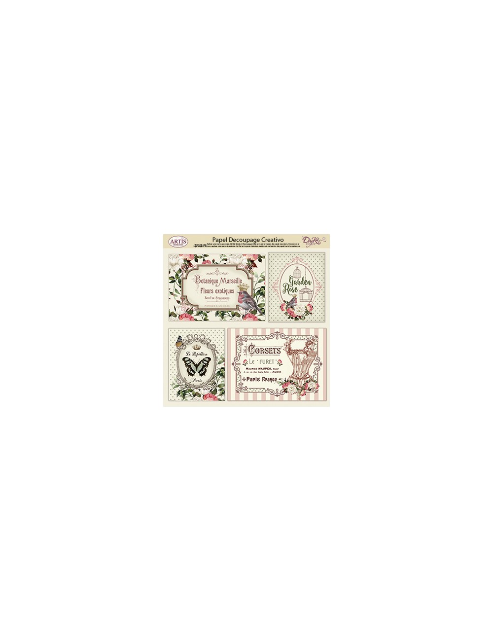 papel decoupage artis de dayka trade flores