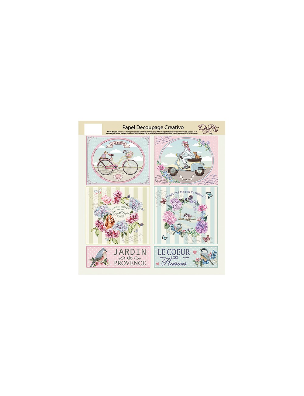 papel decoupage artis de dayka trade flores etiquetas