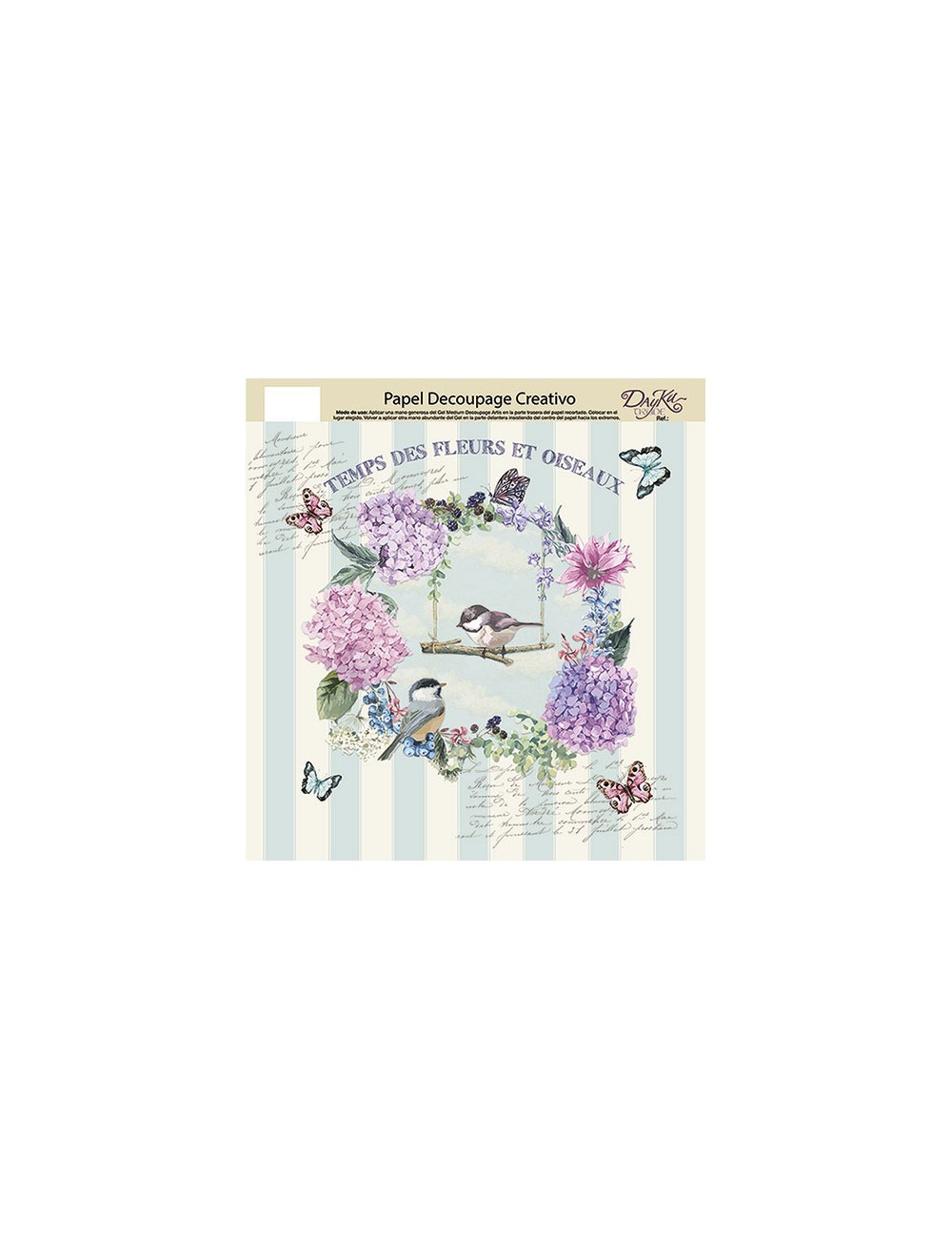 papel decoupage artis de dayka trade flores pájaros