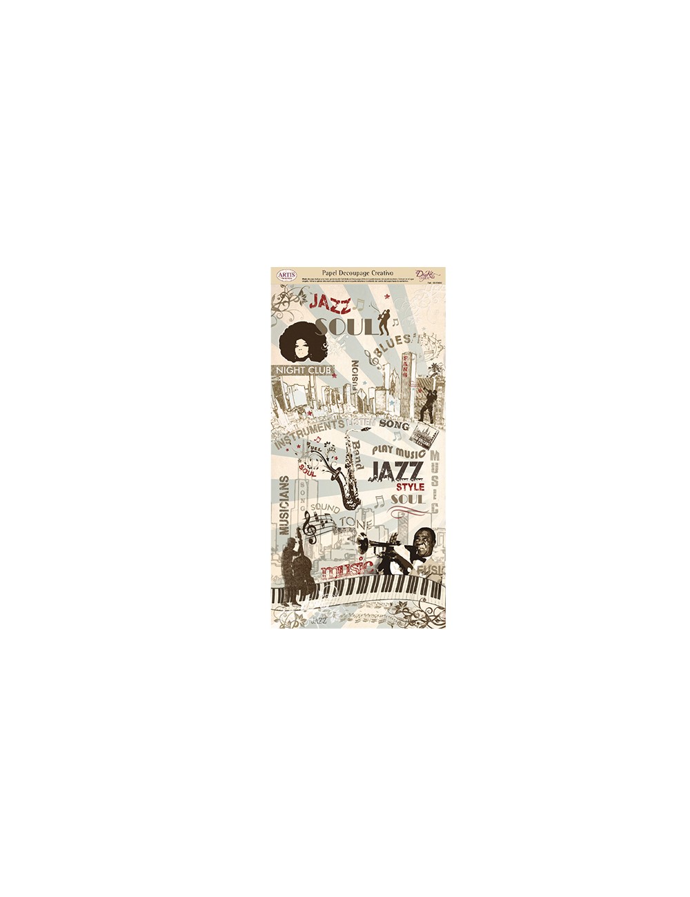 papel decoupage dayka música jazz blues soul
