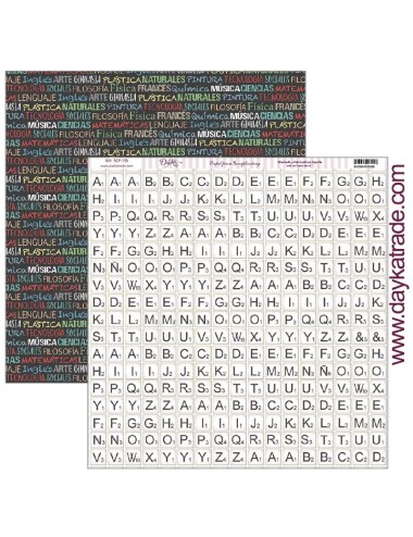 papel scrap "abecedario" dayka