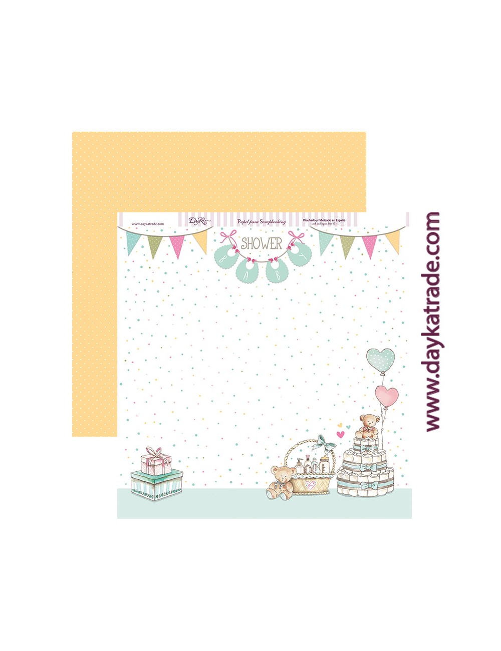 papel scrap "baby shower"