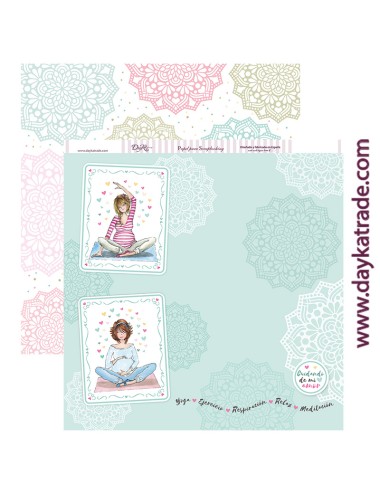 papel scrap "cuidando de mi amor"