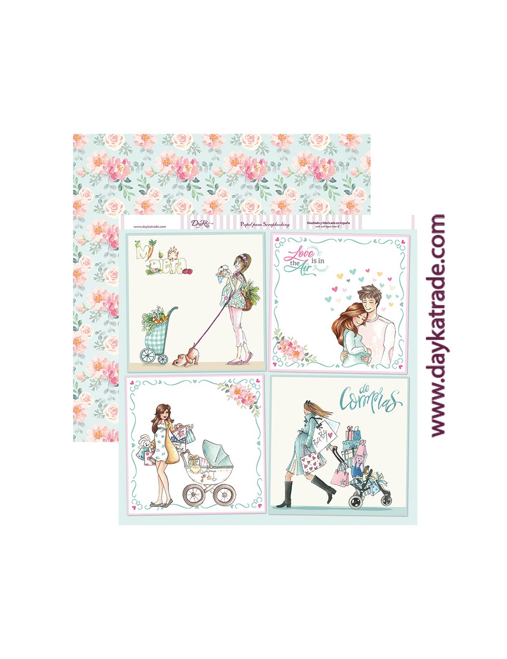 papel scrap "escenas del embarazo"